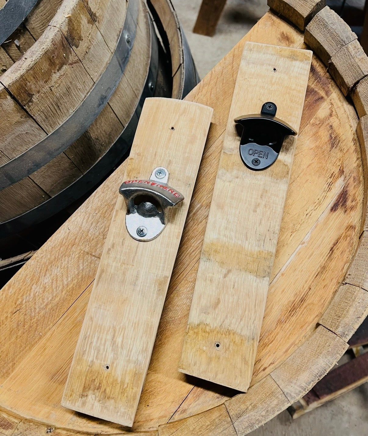 Barrel Stave Bottle Opener - Wall Mounted