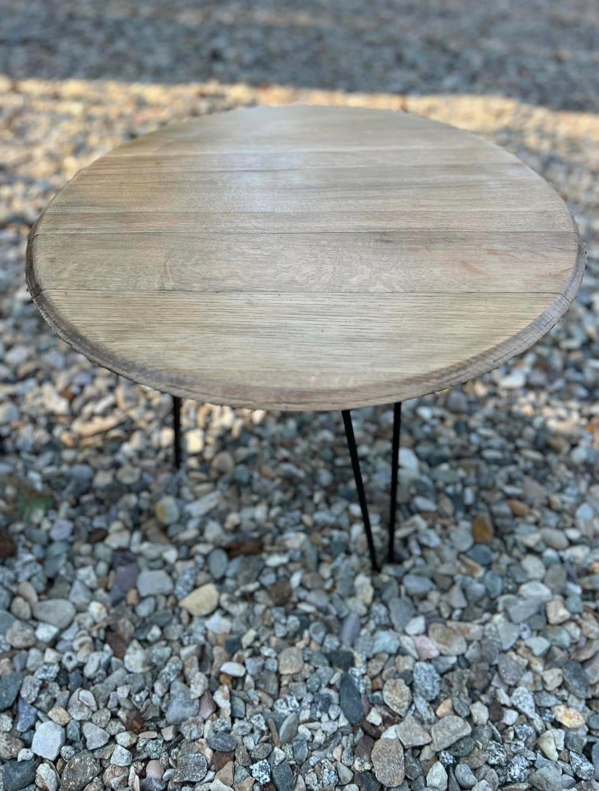 Barrel Head Hairpin Leg Table